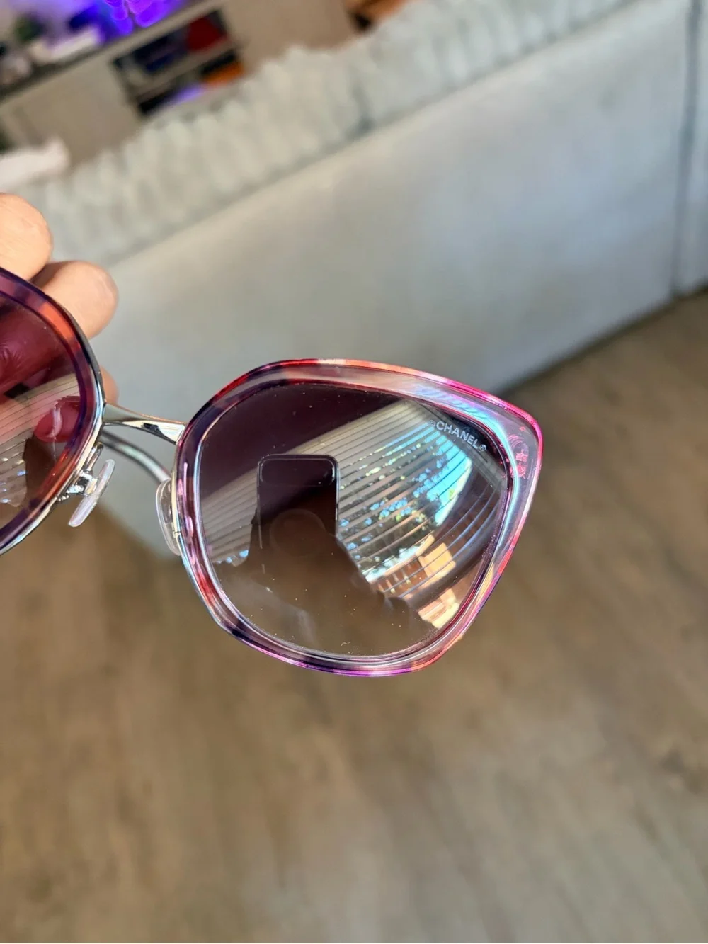 Chanel Women’s Pink Gradient Cat-Eye Sunglasses
